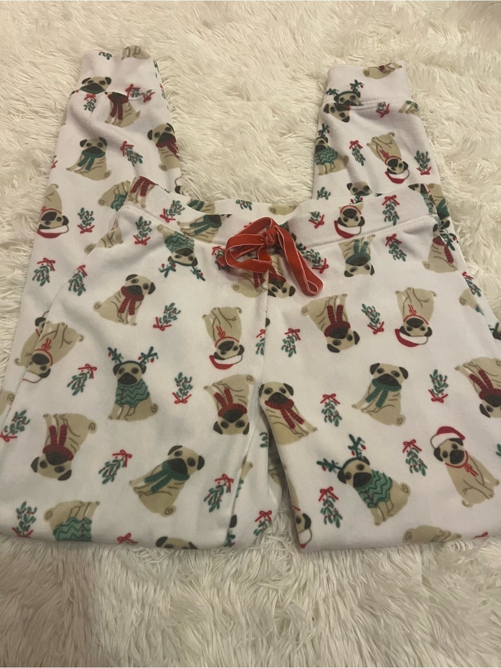 Tabitha Webb Pug Christmas Holiday Pajama Pants Size XS